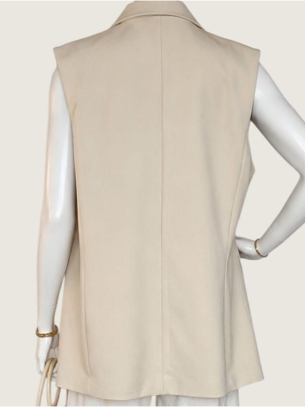 NWT Dex Black Tape Danika Vest Blazer XL Quiet Luxury Capsule Minimalist - Picture 5 of 10